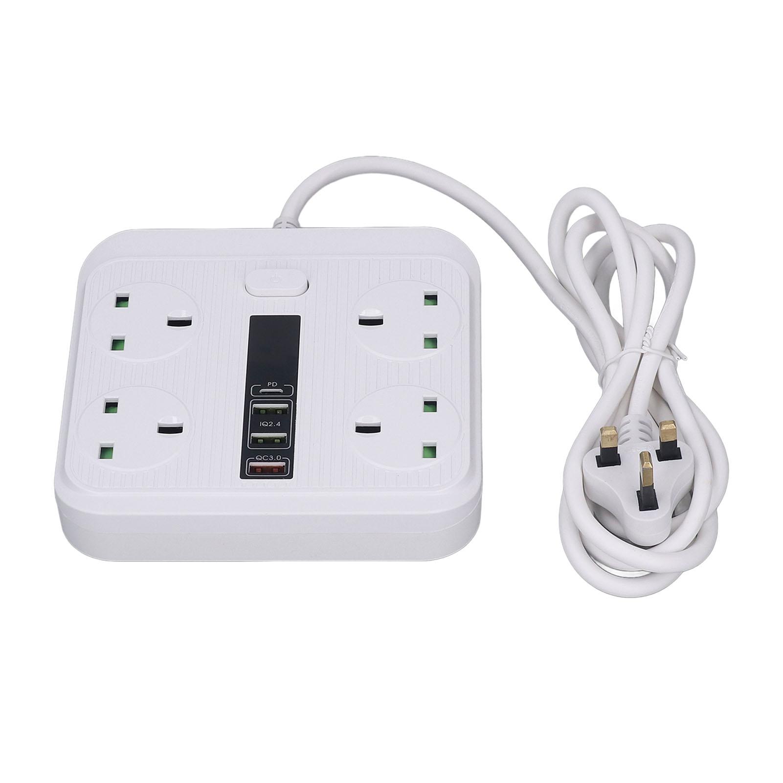 

Power Socket Multifunction 8 in 1 USB PD QC Port with 2m Cable for Home