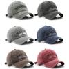 Berretto con visiera europeo e americano Vintage Lavato Usurato Ricamo di lettere Visiera curva Trendy Unisex Sport all'aperto Casuale Berretto da baseball