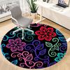 1PC Floral Pattern Chair Carpet for Office Non-Slip, Lightweight, Machine Washable Rug for Office, Sleeping, Room - Holiday Decoryy251009071