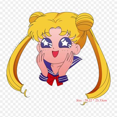 Samolepky Sailor Moon Sailor Uranus Sailor Neptune Nažehlovačky na oblečení Aplikace Samolepky na oblečení Teplocitlivá zakázková nášivka