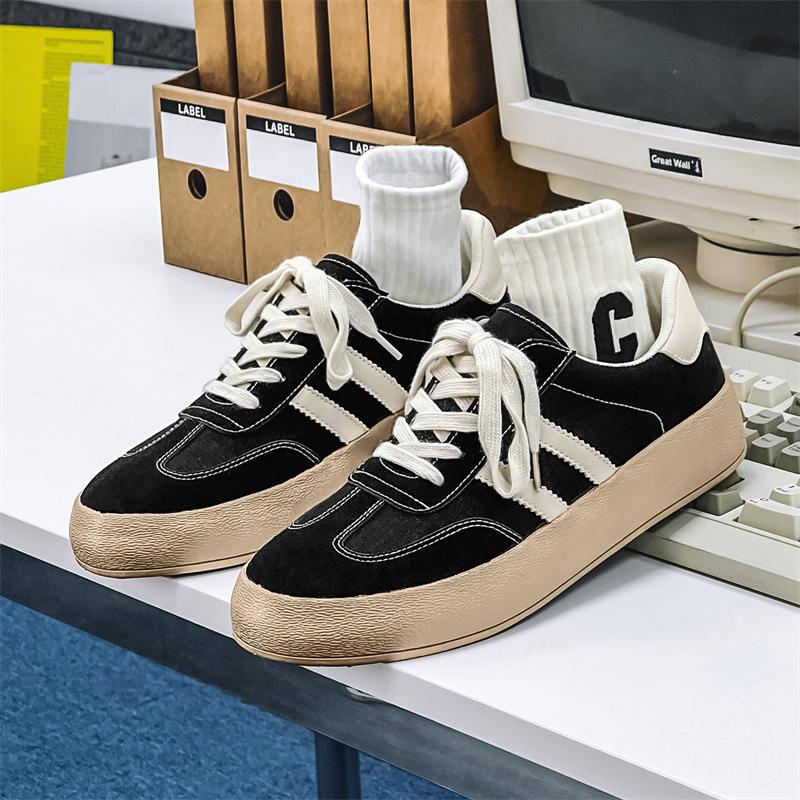 

2025 новые мужские парусиновые кеды с низким верхом корейская версия дышащие повседневные мужские кеды Dexun универсальные студенческие мужские кеды 7969 39 чёрный