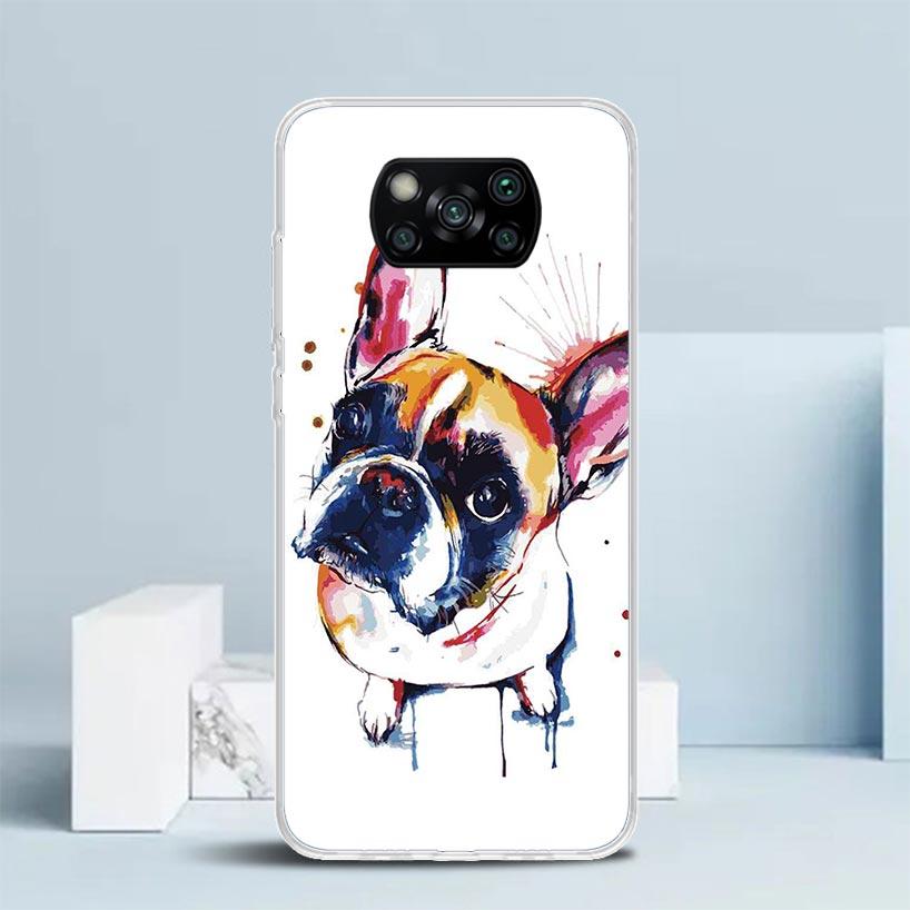 French Bulldog Dog Pug Phone Case For Xiaomi Poco F7 Ultra X5 X6 X7 Pro M7 Redmi 15C 15 13C 13 12C 12 10C 10 10A 9 9C 9A 9T Cove