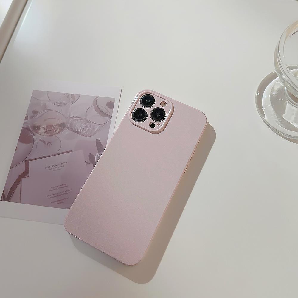 Simple ins Macaron iphone13 Pro Max mobile phone case Apple 14 suitable for 11 bright 12 solid color plus