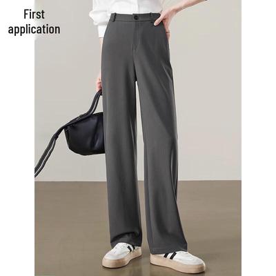 Women's High-Waist Straight Leg Suit Pants