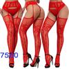 High-Waisted Thigh-High Fishnet Anti-Snag Stockings with High Elasticity