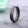 Vintage Viking Rune Ring For Men Unisex Minimalist Distressed Stainless Steel Jewelry