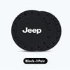 For Jeep 2Pcs PVC Silicone Car Coaster Water Cup Bottle Holder Mat Anti-slip Pad Coaster Cherokee Wrangler JK Gladiator Compass AJV1