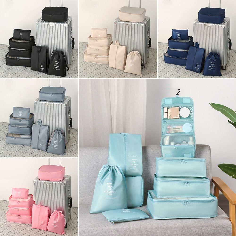 

7PCS Mixed Size Storage Bag Set Waterproof Clothing Sorting Bag Cosmetic Bag Travel/Bussiness Trip