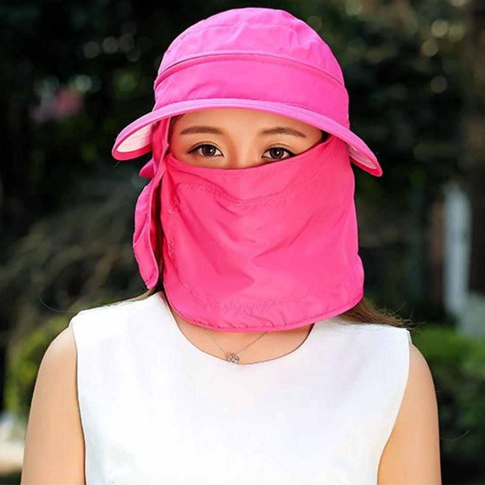 Fashion Uv Protection Fisherman Cap Removable Face Neck Cover Bucket Hats Zipper Visor Hats Outdoor Fishing Cycling