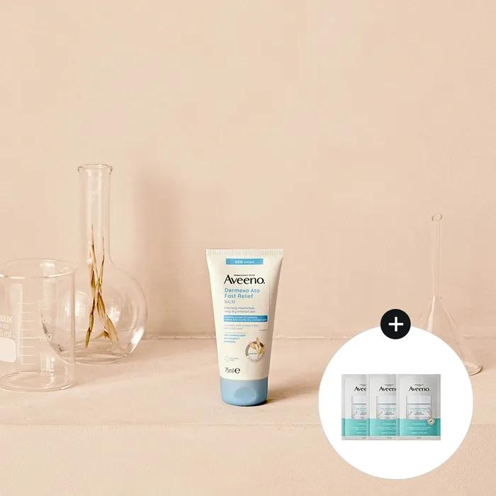 

Aveeno Dermaxa Ato Fast Relief Balm 75mlx2+(extra) Aveeno Gel Moisturizer 6ml Sachet 3ea