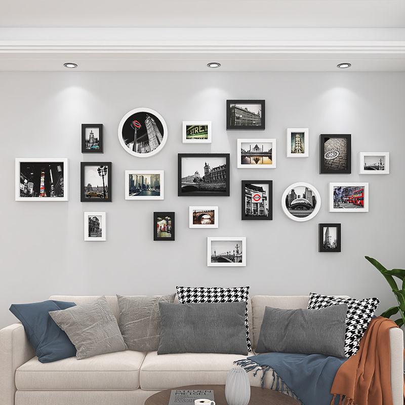 Simple Stylish Photo Wall Landscape Painting Decoration Creative Combination Display Wall Without Punching in The Living Room