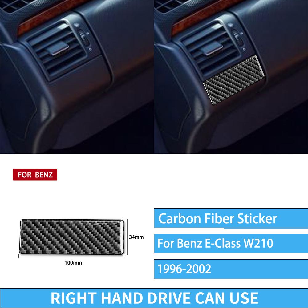 Carbon Fiber Car Interior Accessories Center Console Dashboard Gear Full Set Tuning Stickers For Mercedes W210 E Class 1996-2002