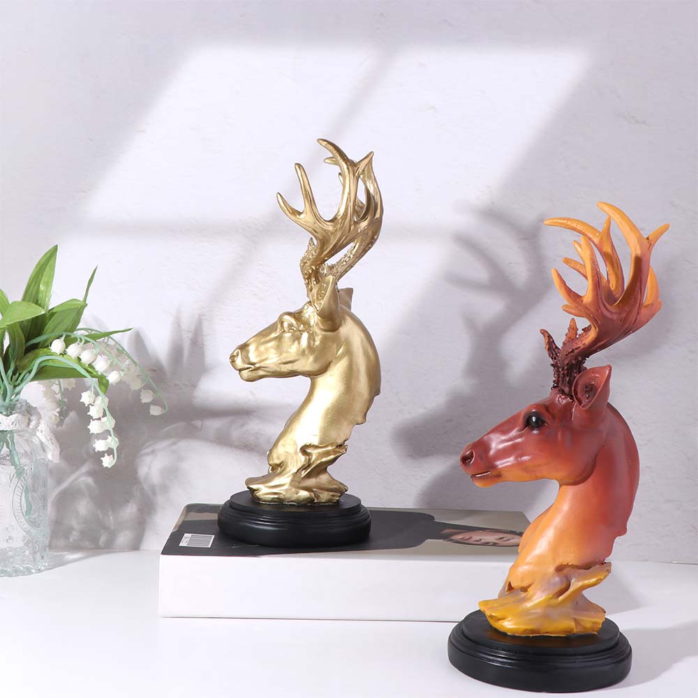 Minimalist Deer Statue Resin Animal Sculpture Home Decor Miniatures Figurine  Micro Landscape