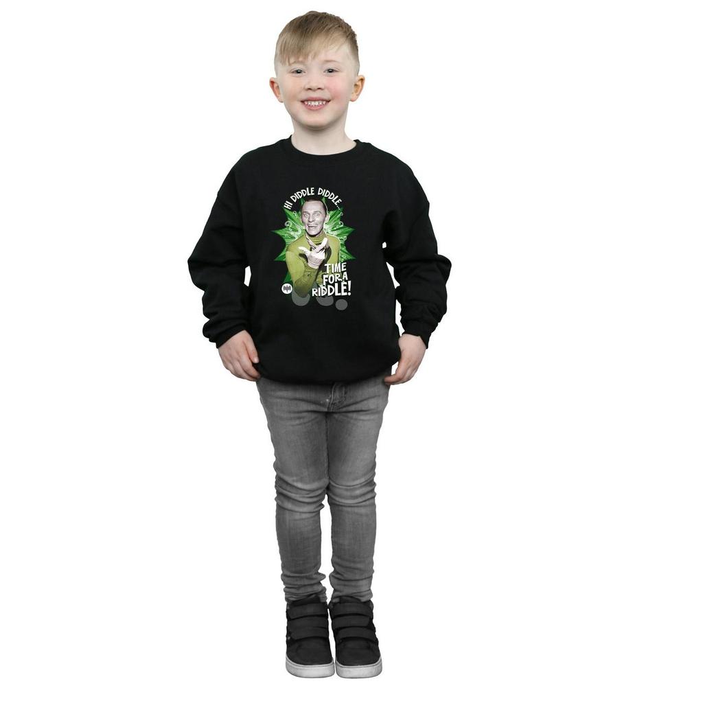 DC Comics Batman-Sweatshirt für Jungen aus der TV-Serie „The Riddler Time for a Riddle“.