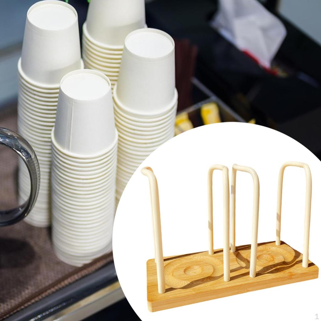 Paper Cup Holder Coffee Cups Rack Disposable Dispenser for Bar Countertop