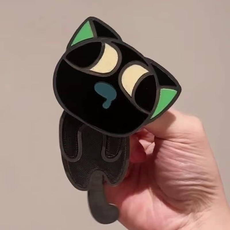 

1/3Pcs Cartoon Anime Peripherals Luo Xiaohei Keychain Cute Black Cat Rocking Acrylic Keychain For Backpack Decor Accessories