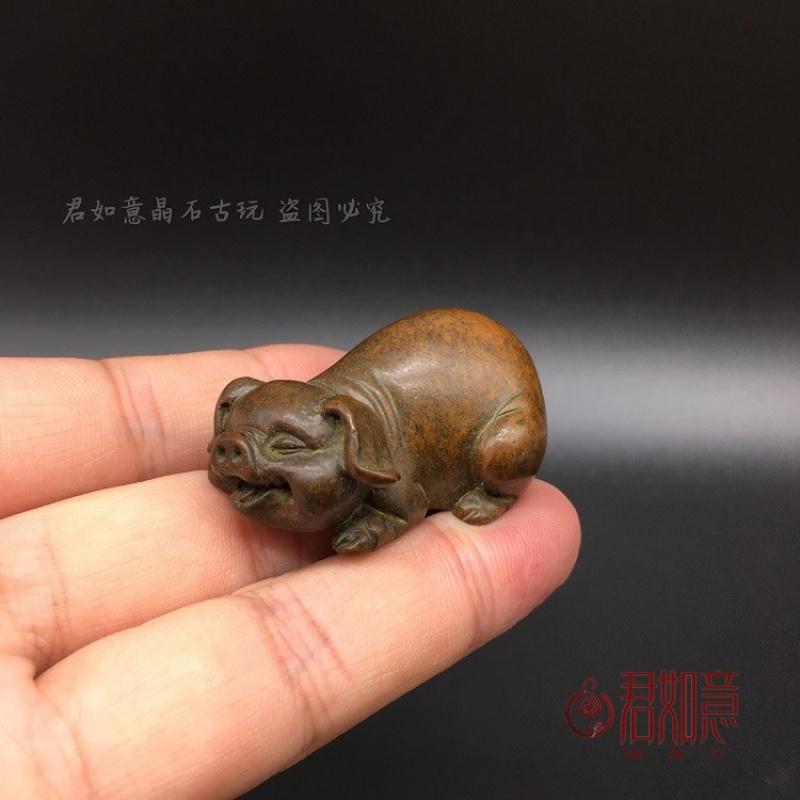 Solid Zodiac Pig Copper Cute Piggy Ornament Four Little Pigs Creative Incense Holder Tea Pet