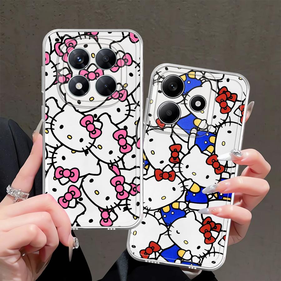 Case for Xiaomi Redmi Note 14 Pro Plus 10S 11 A4 11S 14C 12S 9 10 13C Note 13 12 Soft Phone Cover Fashion Hello Kitty