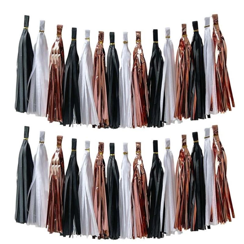 Colorful Paper Streamers Hanging Ornament for Wedding Decoration Baby Showers Birthday Holiday Party Supplies