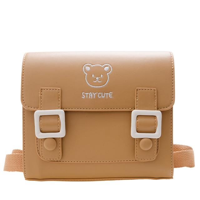 Korean Retro Baby Backpack Primary School Bag Kindergarten Kids Cambridge Bags Cartoon Bear Children's Boys Girls Shoulder Bag