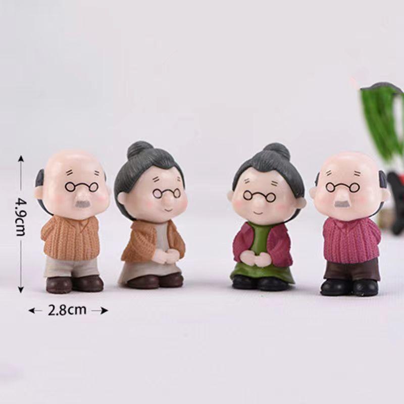 

4 шт./компл. любителей мультфильмов, бабушки и дедушки, миниатюры, сделай сам, сказочный сад, украшение для кукольного домика, террариум с мхом, микропейзаж фиолетовый