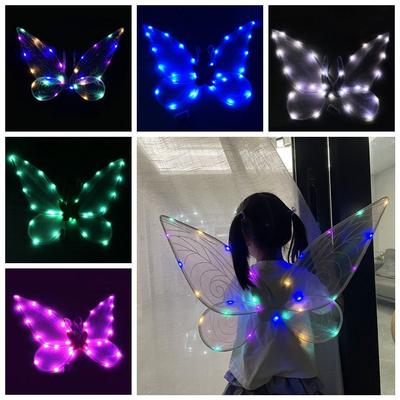 Cosplay Kostým LED Svítící Vílí Křídla Motýlí Vílí Křídla Princezna Andělská Křídla