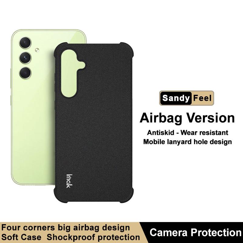 

IMAK For Samsung Galaxy A55 5G Case Airbag Corner Matte TPU Phone Cover Black