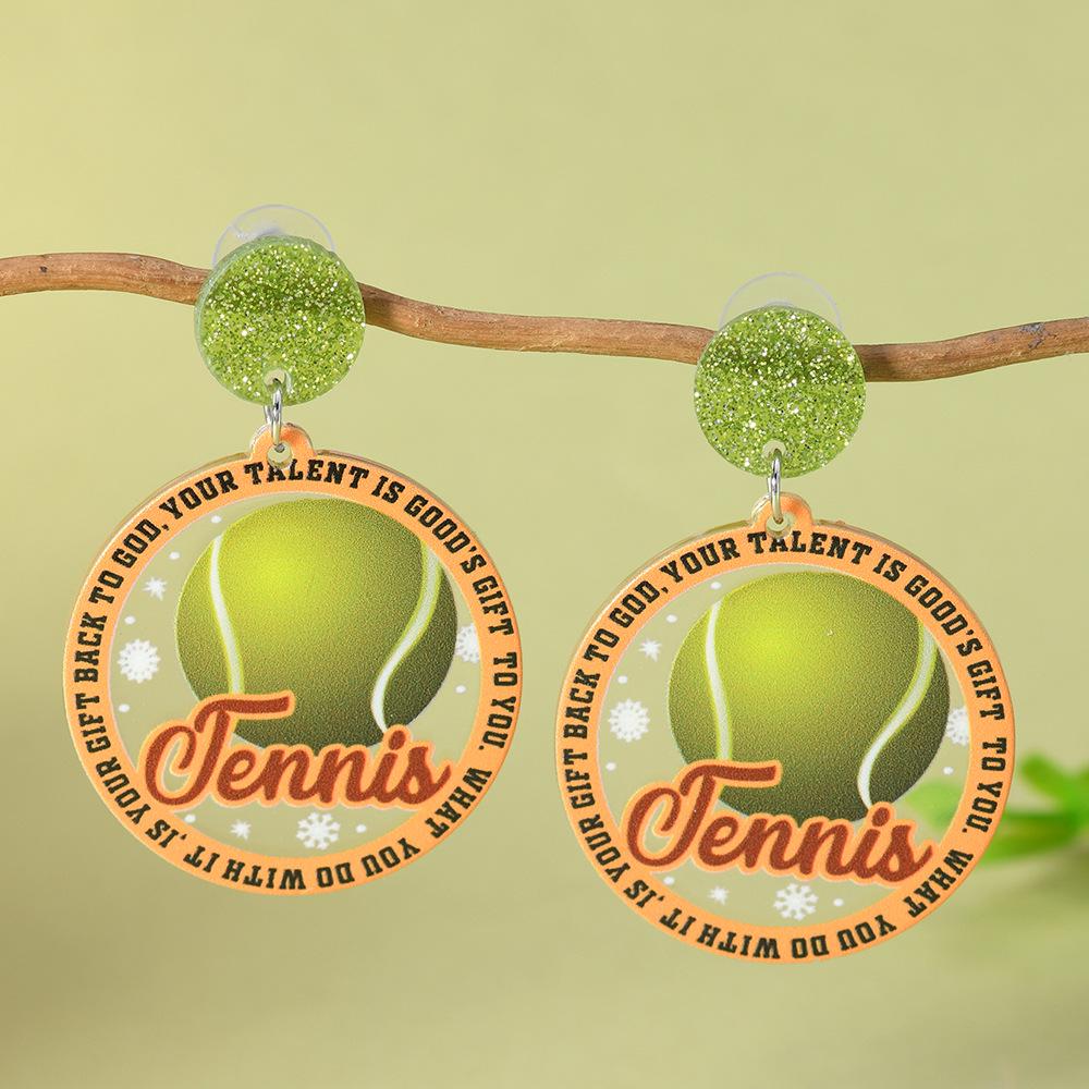 Creative Sports Earrings: Basketball, Football & Volleyball Designs