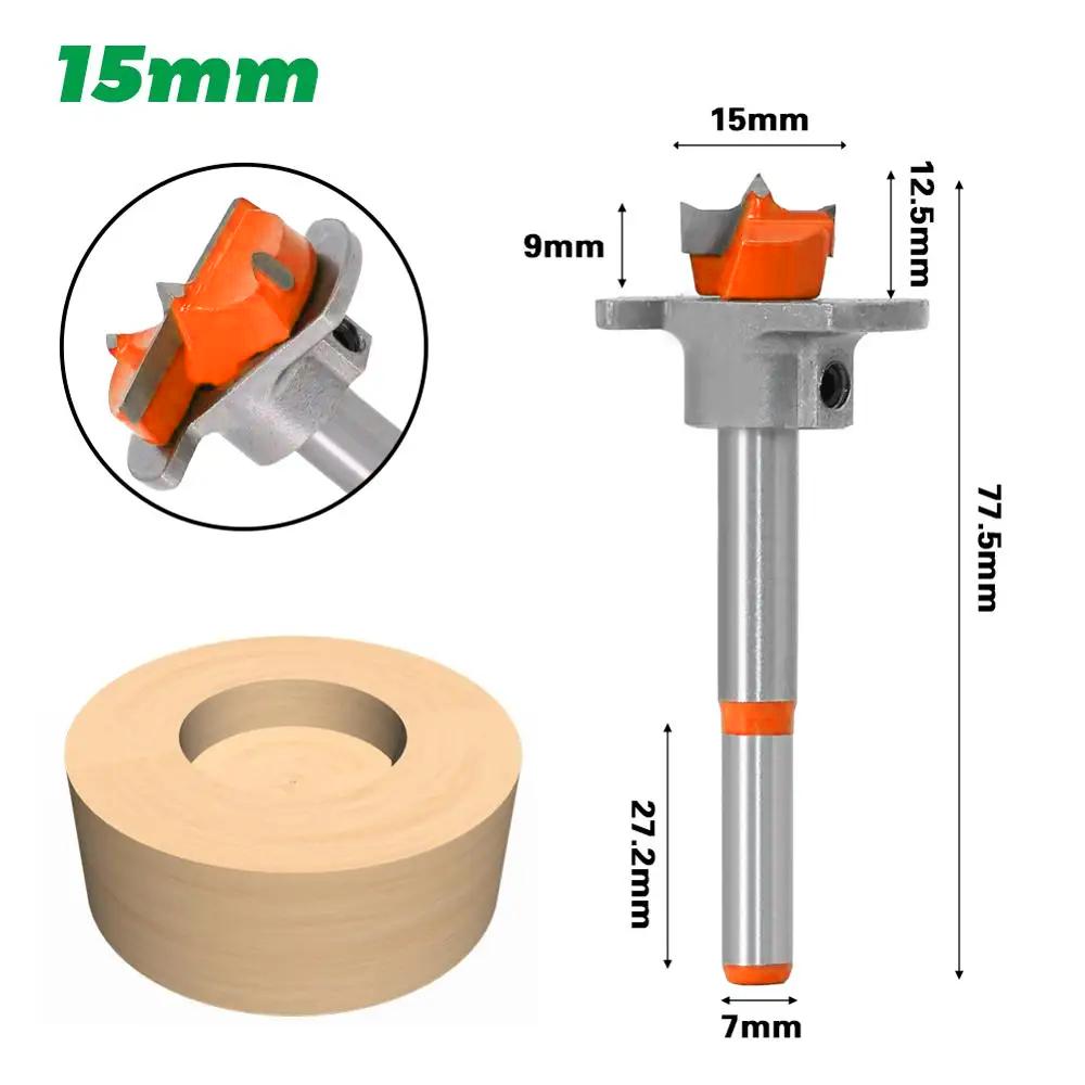 1pc Diameter 15,20,25,30,35mm Adjustable Carbide Drill Bits Hinge Hole Opener Boring Bit Tipped Drilling Tool Woodworking Cutter