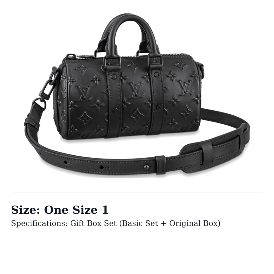 LOUIS VUITTON Keepall Cow Leather Crossbody