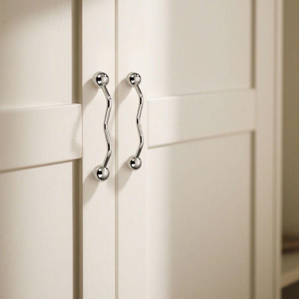 Knobs PVD Gold Brass Cabinet Handle Light Luxury Heavy Duty Drawer Pulls Solid Handle Beautiful Cabinet Door Handle Wardrobe