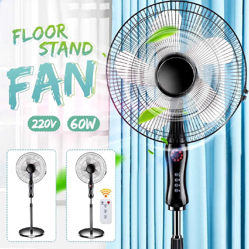 60W 16 Inch Mechanical / Remote control Air Cooler Cooling Household Floor Standing Fan Air Conditioner Floor Stand Fan 43×130cm