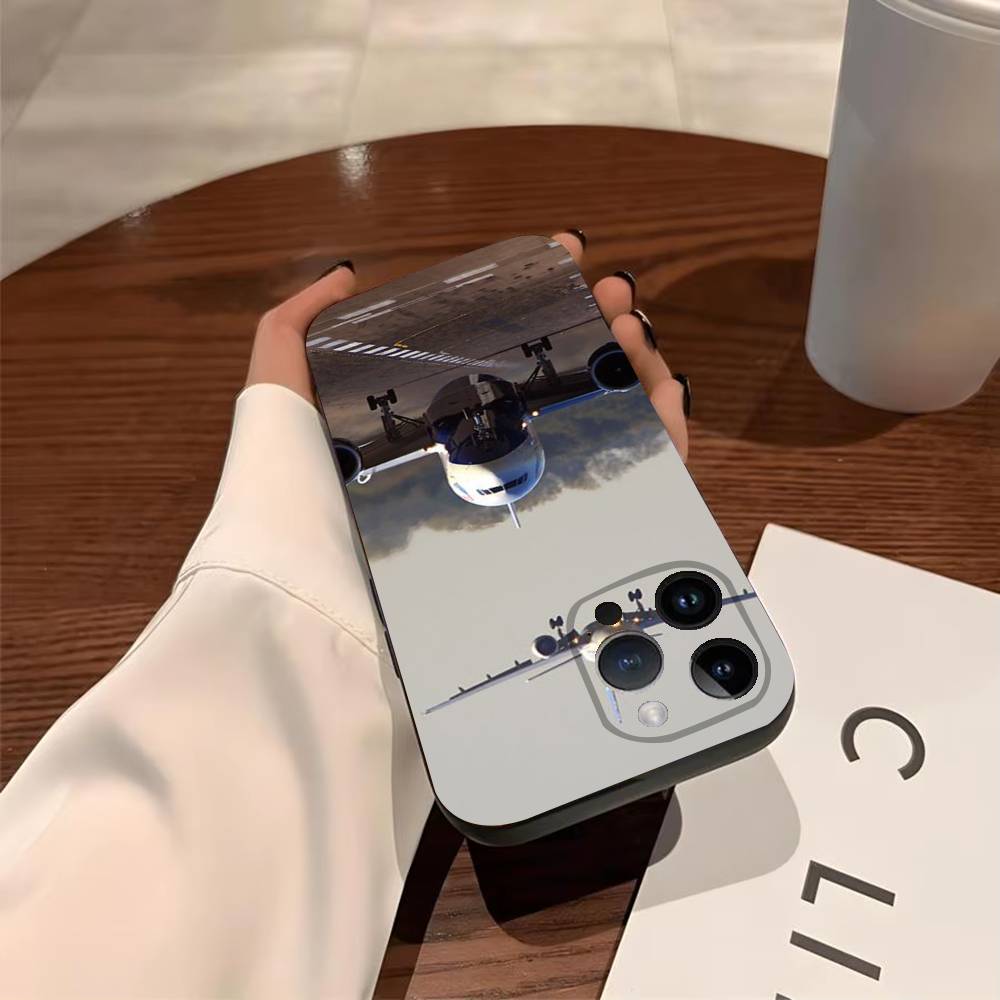 

B-Boeing S 777 Верхний Авиалайнер Чехол для Телефона Для iPhone 17,16,15,14,13,12,11,Pro,MAX,Plus ТПУ Мягкий К Коже-дружелюбный Чехол iPhone13PRO