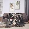 Cat Selfie with Santa Flannel Blanket Winter Soft Durable Bedding Throws for Child Living Room Pattern Bedspread Sofa Bed Cover