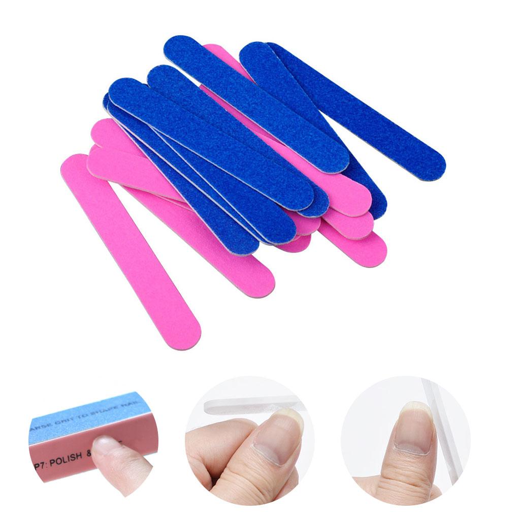 100pcs Double Side Disposable Buffer Files Sanding Block Grit Professional Manicure Tools File Dropship