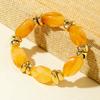 15 Style Vintage Minimalist Elegant Coffee White Resin Elastic Bangle Smooth Open Bracelets Women Daily Holiday Jewelry