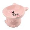 Cat Food Bowl Elevated for Dog Ceramic Cute Cartoon Animal Piggy Shape Tip Proof Home Multifunctiona