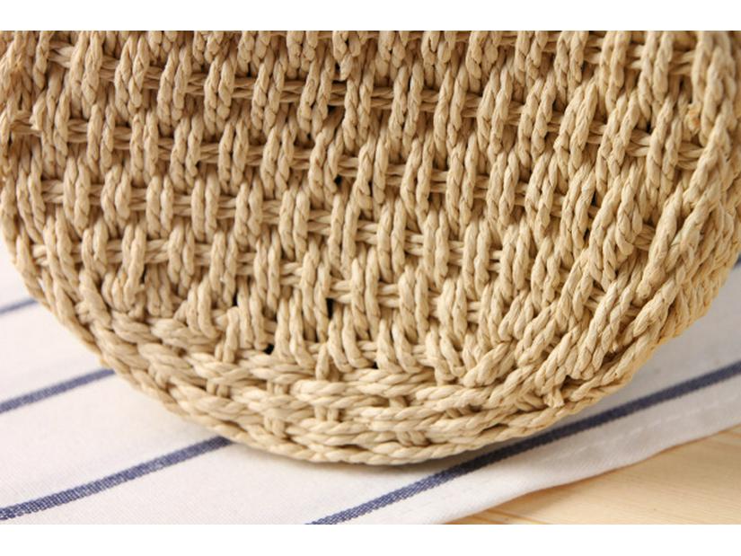 Round Cylinder Woven Handheld Bag: Versatile Summer Beach & Casual Women's Accessory