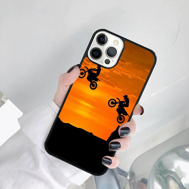 Moto Bike Motocross Phone Case Cover For iPhone 17 Air 15 16 14 11 12 13 Pro MAX Plus