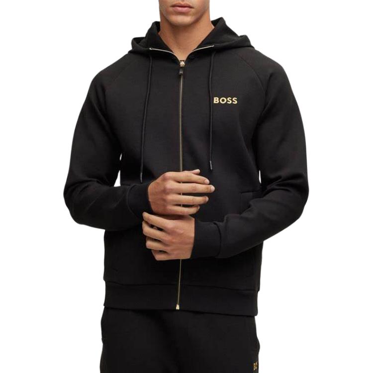 Hugo Boss zip-up logo print hoodie 50482888-001