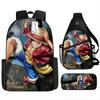 ONE PIECE Cartoon Animation Primary School Third or Fourth Grade Light Burden Reduction Primary and Secondary School Students Storage Bag Storage Bag