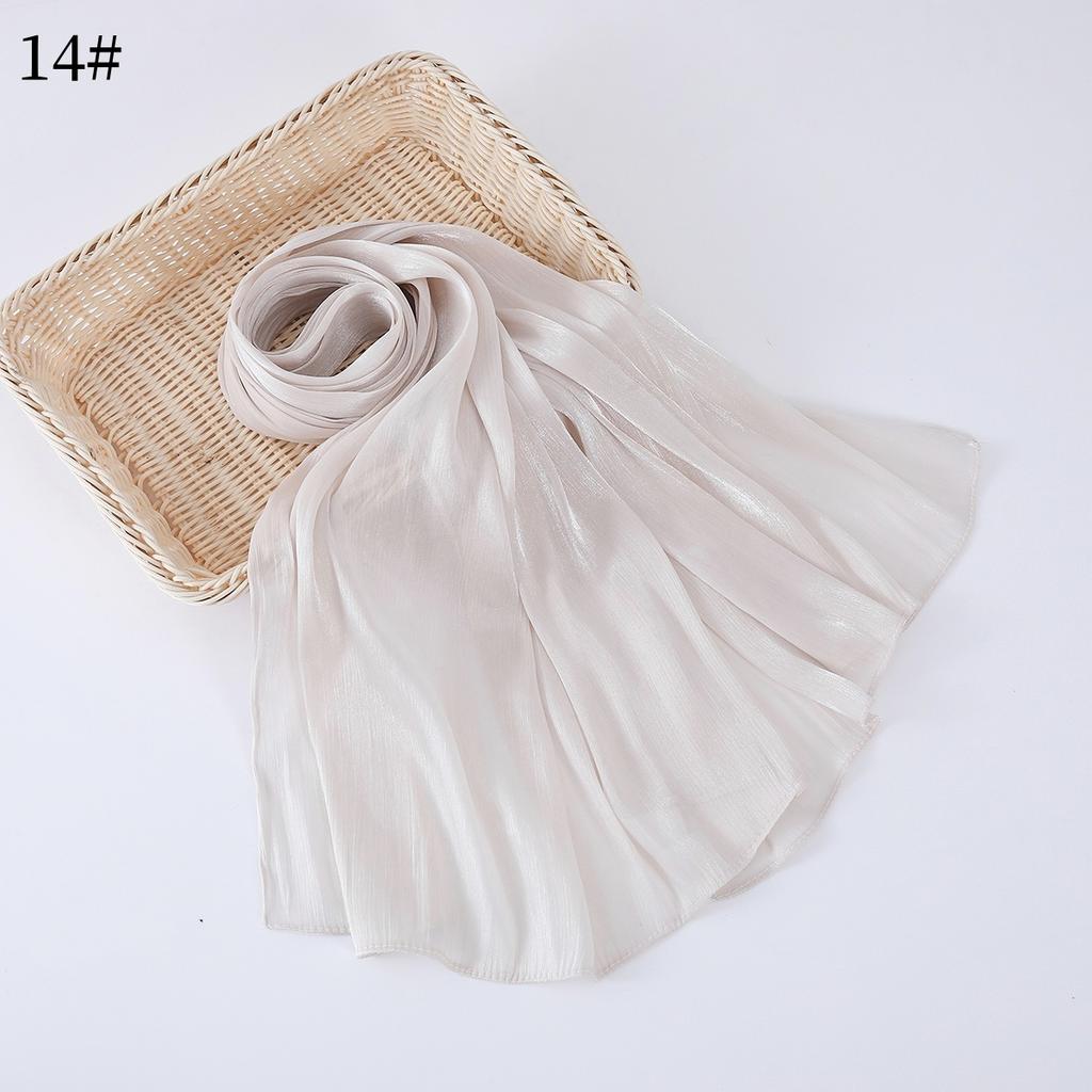 35 Colors Women Hijab Scarf Shiny Muslim Long Scarves Light Weight Soft Turban Shawl Organza Satin Shimmer Scarf