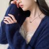 Sancai 2026 Winter V-Neck Wool Blend Cardigan