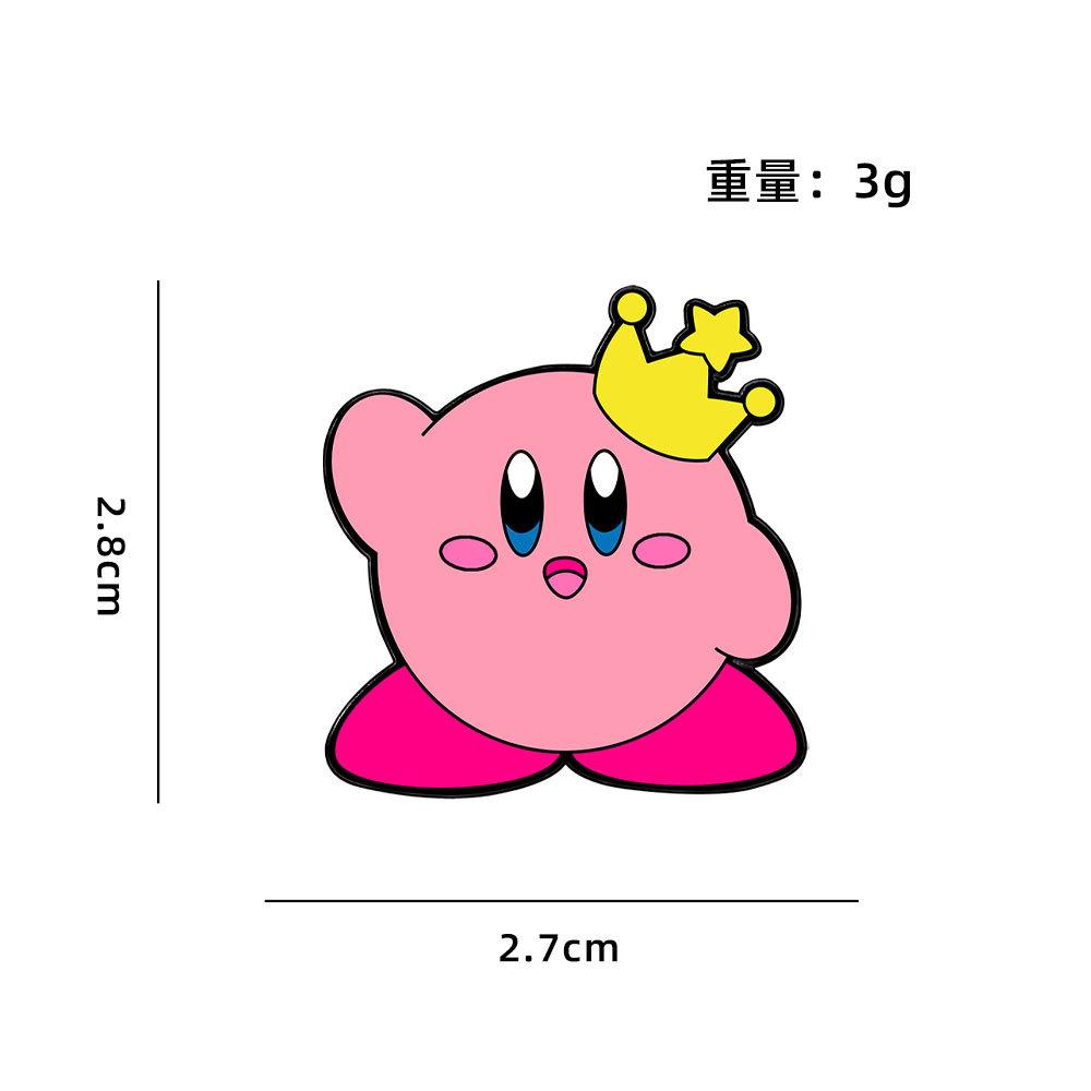 

Cute Cartoon Star Kirby Brooch Fun Anime Star Kirby Metal Badge Clothes Accessories Event Gifts