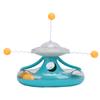 Cat Turntable Leakage Toy Circle Tracking Puzzle Food Dispensing Toy for Indoor KittensLake Blue