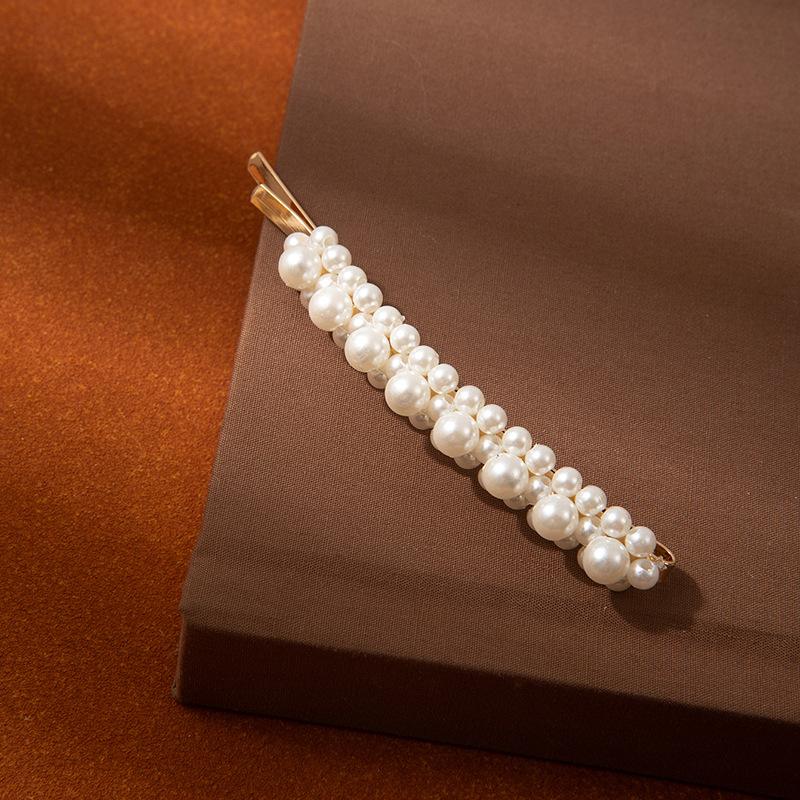 Pearl Word Clip Women'S Temperament Bangs Forehead Broken Hair Edge Clip High Sense Simple Bb Clip