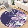1pc Floral Pattern Office Round Area Rug, Indoor Mat Suitable For Office, Under Office Chairs Bedroom Living Room Home Decor, Room Deco