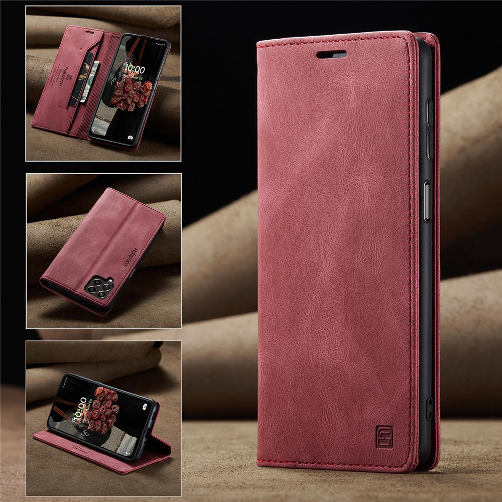 Luxury Genuine Leather Magnetic Wallet Flip Case for Samsung Galaxy M53 M33 M13 M32 M31 M12 M23 Card Slot Stand Shockproof Foldable Protection Cover