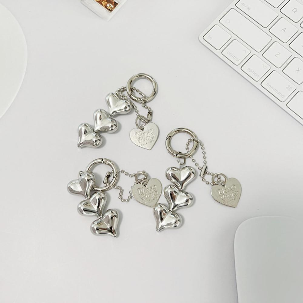 Portachiavi con perline a forma di cuore, multifunzionale, con cordino per cellulare, accessorio personalizzato per chiave auto, portachiavi, ciondolo per borsa