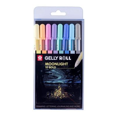 Gelová pera - Pastelové barvy - Sada 8 per - Střední hrot - Sakura - Gelly Roll